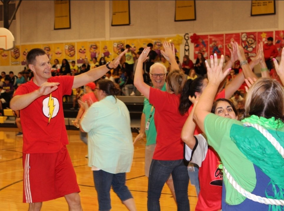 I'm so honored to work with such an amazing staff of #conradyjaguars. Coming together to make this day memorable for our kids moved me to tears!!!