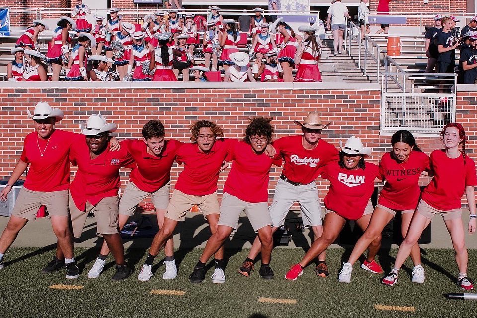 raider_media's tweet photo. First football game of the season! It may not have ended how we wanted, but we sure had a great time spreading Raider spirit! 📣❤️ https://t.co/WN0A7K2jEE