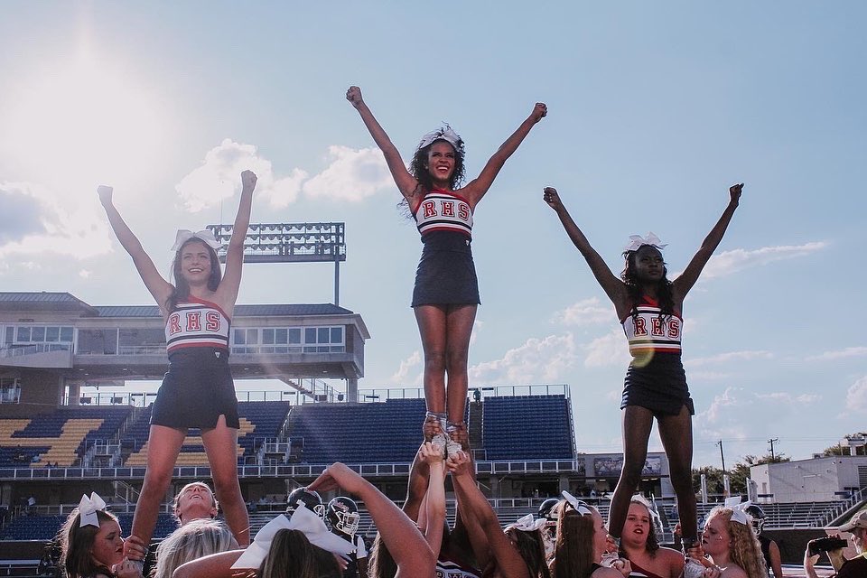 raider_media's tweet photo. First football game of the season! It may not have ended how we wanted, but we sure had a great time spreading Raider spirit! 📣❤️ https://t.co/WN0A7K2jEE