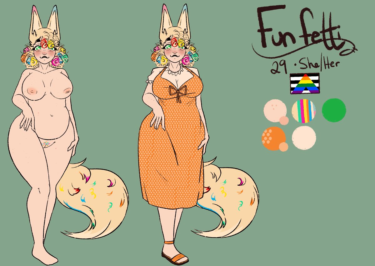 I've been super obsessed with @glacier_clear 's icecream foxes and I needed to make mine!! 

Meet FunFetti (or just Fetti) !! Also yes I know this is the first post in a long ass time.
