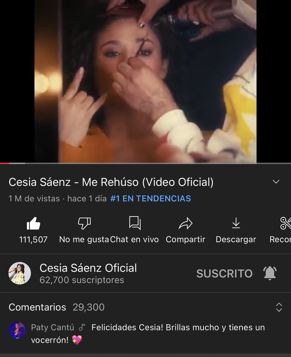 Fgeorgina7's tweet photo. #merehusocesiasaenz #Cesiavamosapistearconmerehuso #1M llegamos al primer millón Leoncitos, si se pudo!! Sigamos apoyando a nuestra compatriota @Cesia_Saenzz https://t.co/fRUK854U4F
