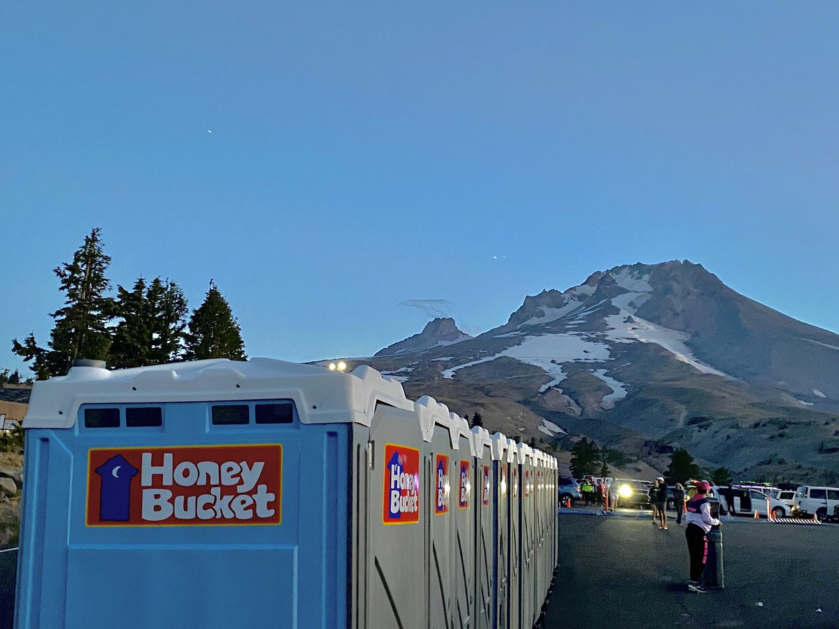 ProvHealth's tweet photo. Hood to Coast hosts some of the most picturesque @honeybucket locations in the shadow of Mt. Hood and under Tillikum Crossing! Thank you for serving our #HTC22 & #PTC22 community! https://t.co/bnNK5nJKvf