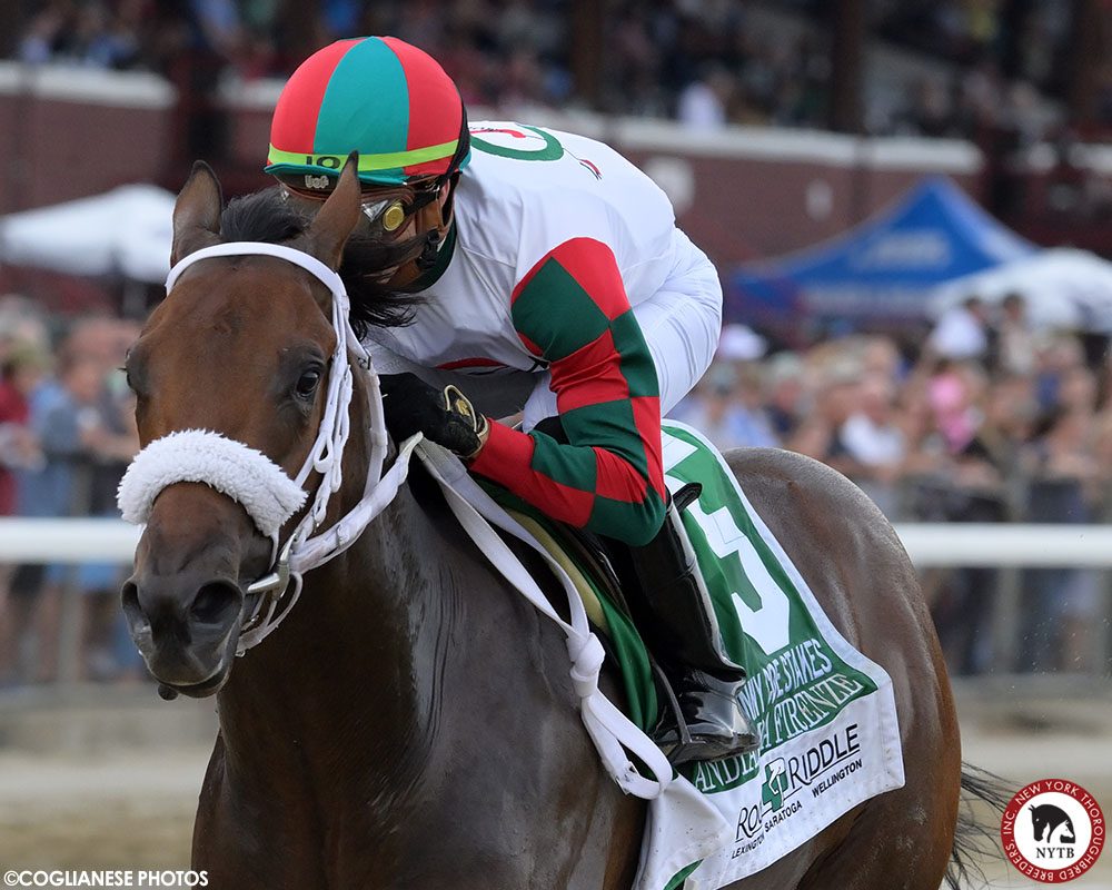 nytbreeders's tweet photo. A pair of exciting #NYbred 2yos lived up to the billing in the Seeking the Ante and Funny Cide! Maple Leaf Mel (bred by Joe Fafone) and Andiamo a Firenze (@mramorestables) each rolled home and look to have bright futures. Full recap: https://t.co/CRNWx7rYTM https://t.co/976yiAclEY