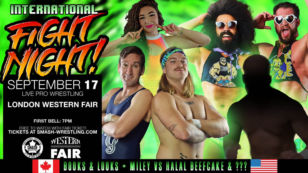 smashwrestling's tweet photo. Halal Beefcake are in trios action on September 17th, as they will be joined by their hand-picked #BuffEnough winner to take on Books &amp; Looks &amp; Miley!

Then less than 24 hrs later they defend the Tag Team Championship in Toronto! https://t.co/fuf2rCmyZt