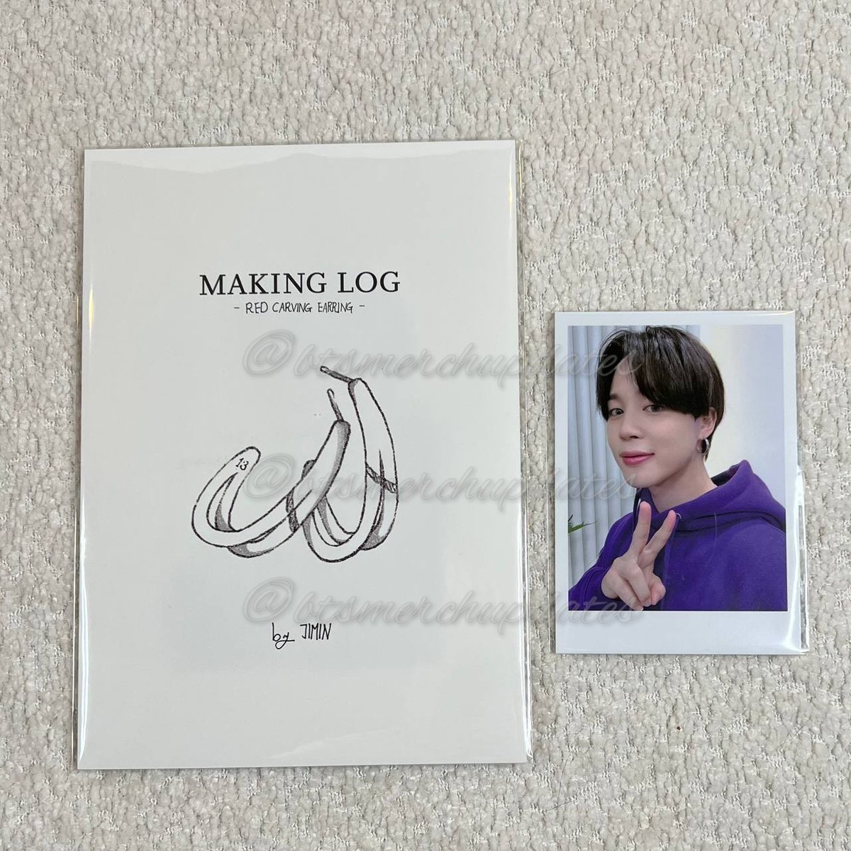 JIMIN RED CARVING EARRING BTS ピアス 7 Jimin - With You Hoody