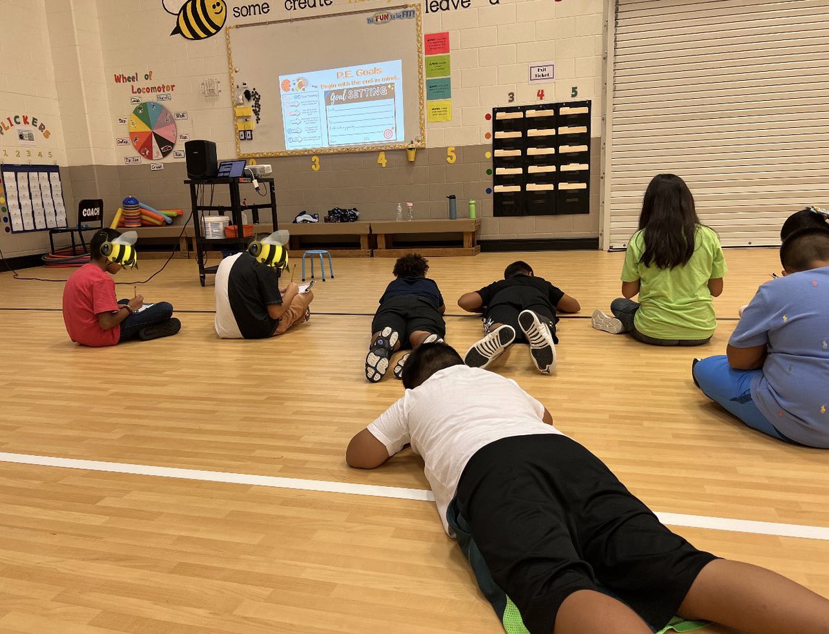 We’ve been setting goals all week in PE.  Physical education isn’t just about your physical ability, it’s about your mental as well. #SuccessfulStudentOutcomes #BonnerBees #TylerISD
