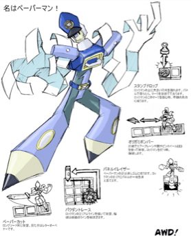 Did you know? @AWDtwit not only entered Capcom Japan's Mega Man Battle Network 4 Navi Boss design contest in 2003, but his design - "PaperMan.EXE"  - was among Coro Coro Comic's finalists.

The winning designs were ultimately KendoMan, VideoMan and LaserMan. 