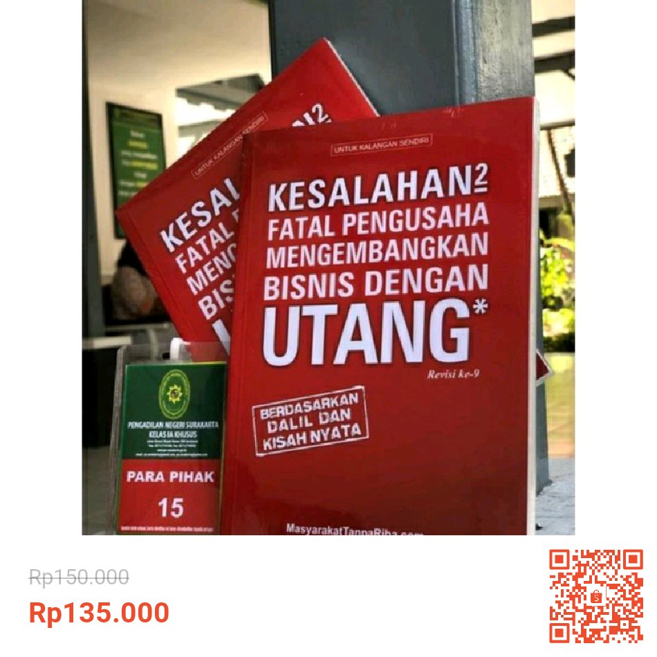 kusnaini71's tweet photo. BUKU TABIAT BURUK HUTANG GERBANG CERDAS LUNAS HUTANG MILYARAN RUPIAH dengan potongan 10%! Hanya Rp135.000. Dapatkan segera di Shopee! https://t.co/N8P9B01y9w #ShopeeID https://t.co/OJFbI0R2jt
