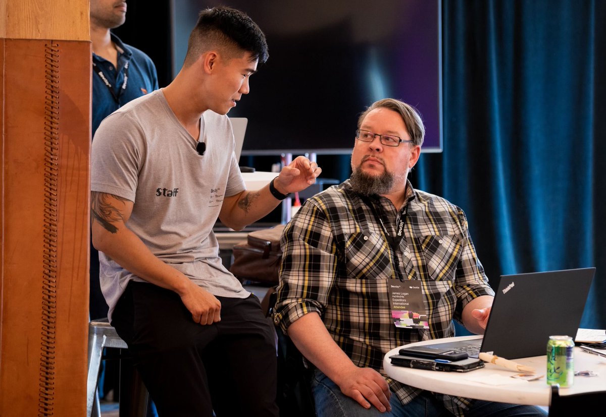 auth0's tweet photo. Lights, camera, #DevDaysSeattle! ๐ธ
What a great kickoff to this year's #DeveloperDays events! See where we're we'll be setting up shop next time: https://t.co/sfSYQQs6ft https://t.co/iKi8v44oLF
