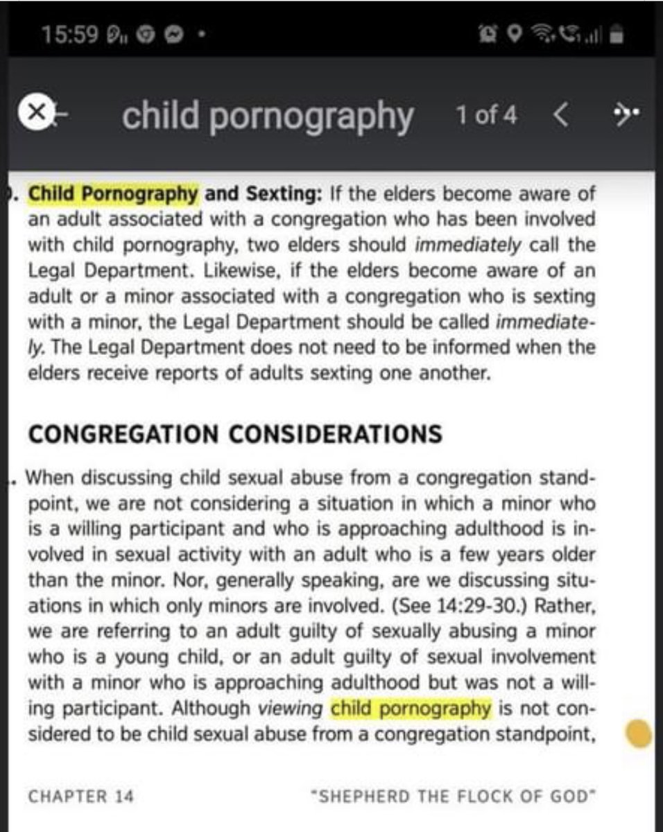 JWsPedoParadise's tweet photo. @Need2KnowJoe Jehovah’s Witness don’t consider child pornography crimes & children are willing participant in child sex crimes. #ProtectChildrenFromWatchtower https://t.co/VfH2aBl1NE
