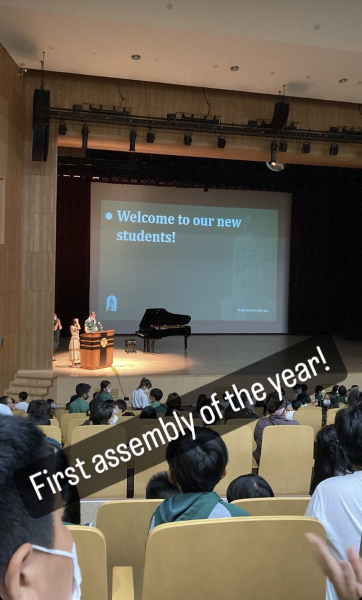 DGriffithEDU's tweet photo. First assembly of the year! @SJA_Jeju #sja_jeju #community https://t.co/YCGWAvpnDx