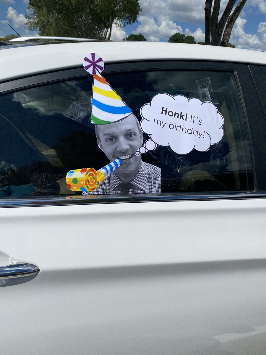 If you see him, be sure to honk and yell ‘Happy Birthday!’ <a href="/vivianfieldms/">Vivian Field Middle School</a> <a href="/chadhunterCFB/">Chad Hunter</a>