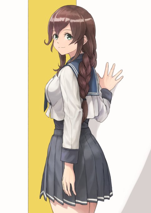 「noshiro (kancolle) school uniform」Fan Art(Latest)