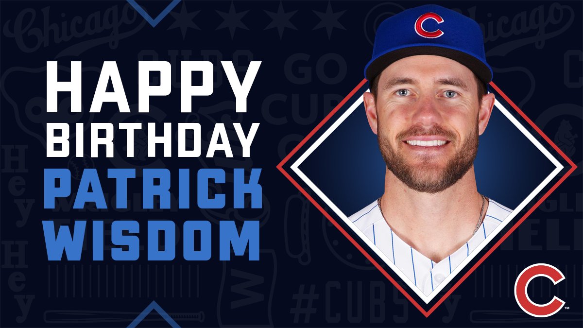 Cubs's tweet photo. Wishing a happy birthday to @PatrickWisdom5! https://t.co/Fw8L9j2wU2