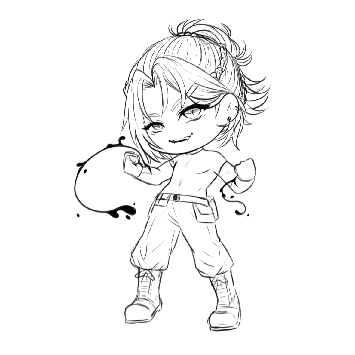 nyu_sagi's tweet photo. Chibis OC jamais terminés partie 2
(Koru qui a une sale gueule, Sayako, Shin, Shura ancien design) https://t.co/dz83PggUey