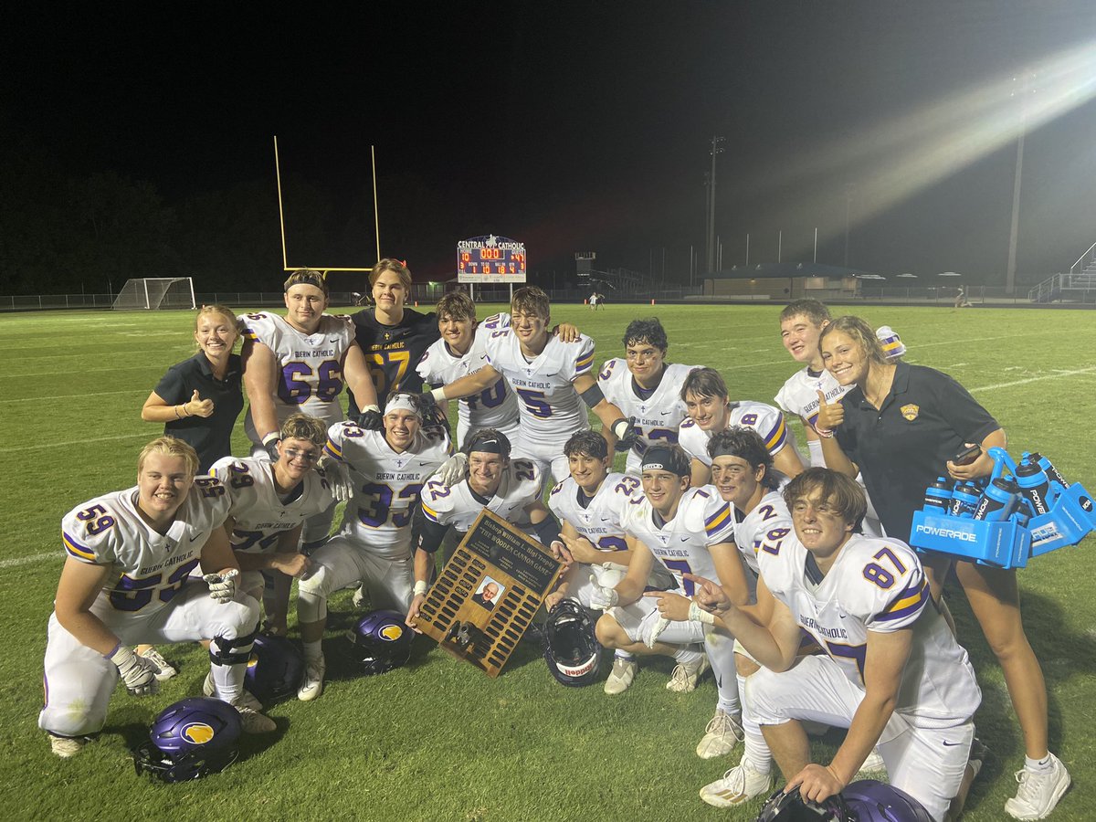GCHS_Athletics's tweet photo. Final | @GCGoldenEagleFB | W 

Golden Eagles bring the Bishop’s Cannon back home with big road W to move to 2-0 on the year!

Guerin Catholic 47
Central Catholic 10
@JohnRHarrell @indyhsscores @Richie_Hall @circlecityconf https://t.co/HjpyDrOolm