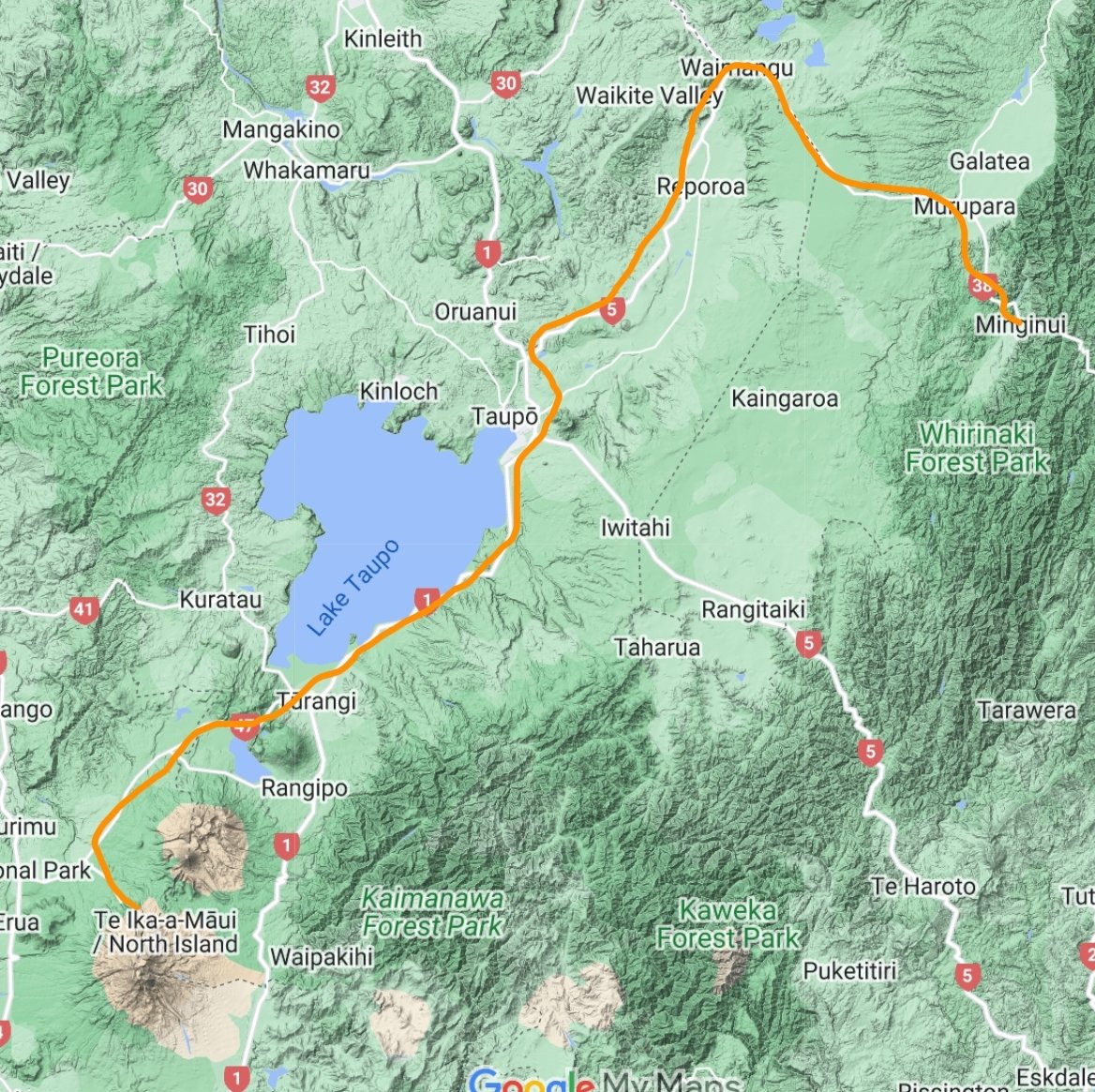 MAP (Roto to Taupō to Tongariro)