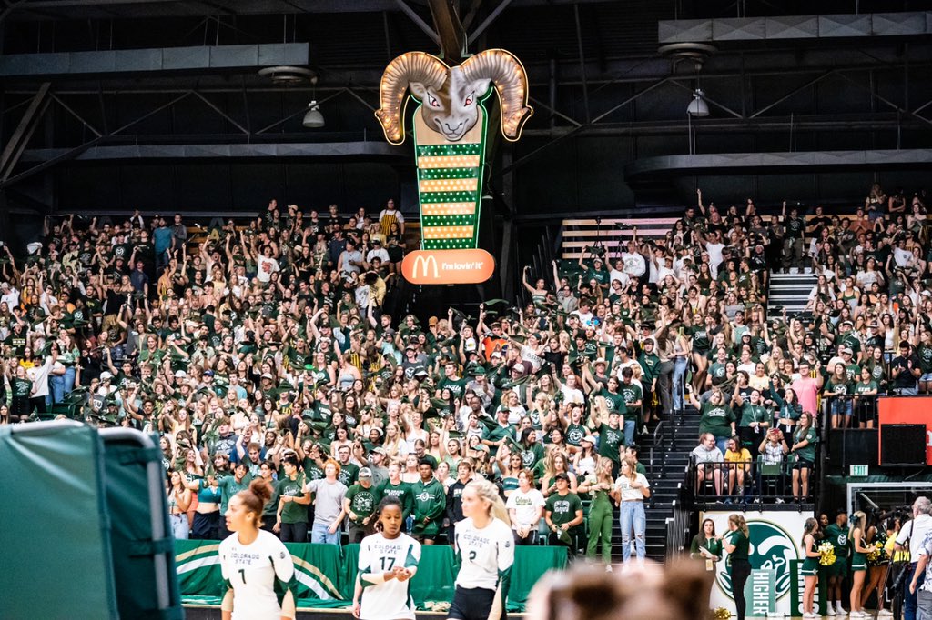 CSURams's tweet photo. Picking up where they left off‼️ 

One event in and we’re already 𝙊𝙑𝙀𝙍 𝘾𝘼𝙋𝘼𝘾𝙄𝙏𝙔 of @ColoradoStateU students! https://t.co/vovcpHnwl2