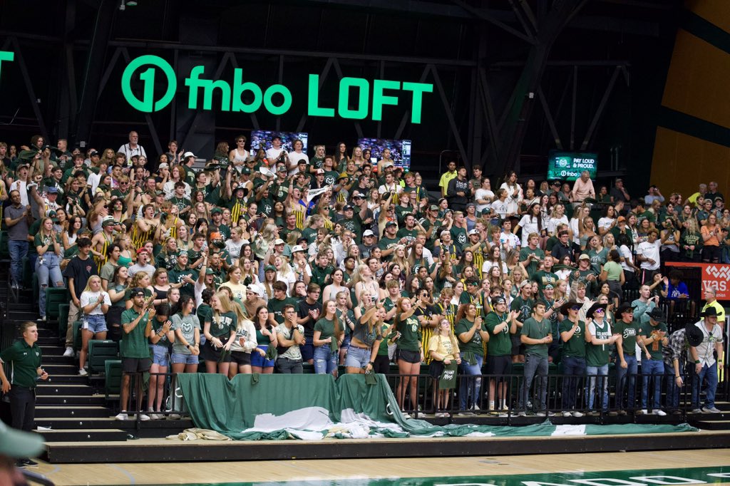 CSURams's tweet photo. Picking up where they left off‼️ 

One event in and we’re already 𝙊𝙑𝙀𝙍 𝘾𝘼𝙋𝘼𝘾𝙄𝙏𝙔 of @ColoradoStateU students! https://t.co/vovcpHnwl2