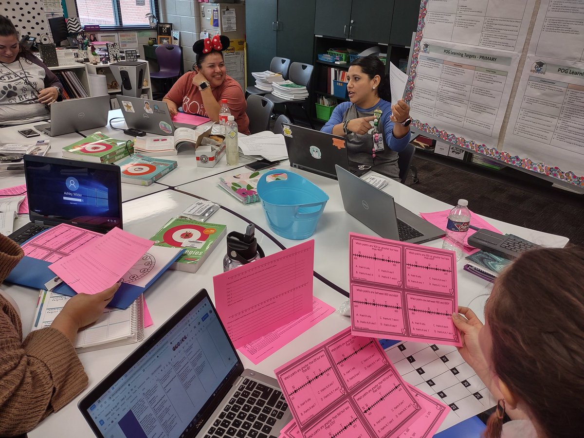 ajmteach's tweet photo. The 2nd grade team is taking planning to the next level with discussions around student engagement. @HumbleISD_HE  2nd graders have some fun, hands-on literacy, math, and science to look forward to! @DualLanguage_HE https://t.co/MM80G3kLr9