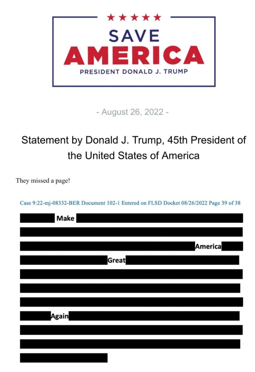 Jquags1's tweet photo. He may be a former President & a soon-to-be-non-consecutive-second term President....but #Trump will always be King of Trolling!
#MAGA #GOP #USA #redactthis #Trump2024ToSaveAmerica #RedactedAffidavit https://t.co/iZPzigfQ65