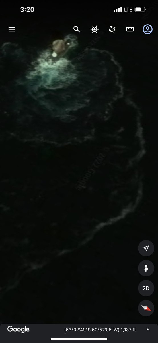 FlawdaMurph's tweet photo. @elonmusk The picture I worked from to bring the #kracken out from hiding . Screenshot of #GoogleEarth https://t.co/r5Ga5BpDGr
