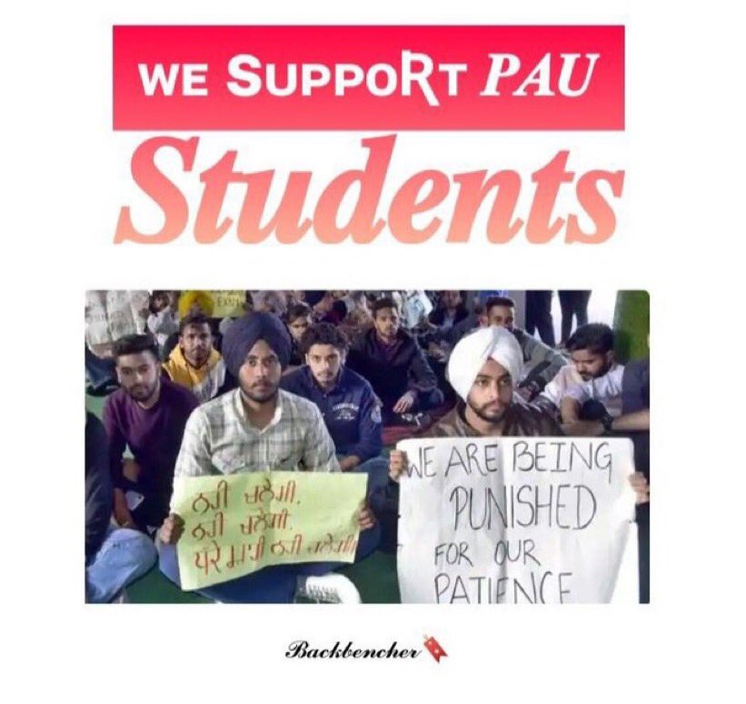 ParneetkaurBhu2's tweet photo. Today's hashtag 

#WeSupportPAUStudents https://t.co/CJ8WURNO1e