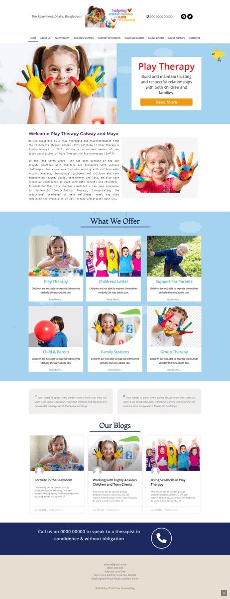 ArmanShohan's tweet photo. Play Therapy Landing Page https://t.co/8X7Y3xfkO8
