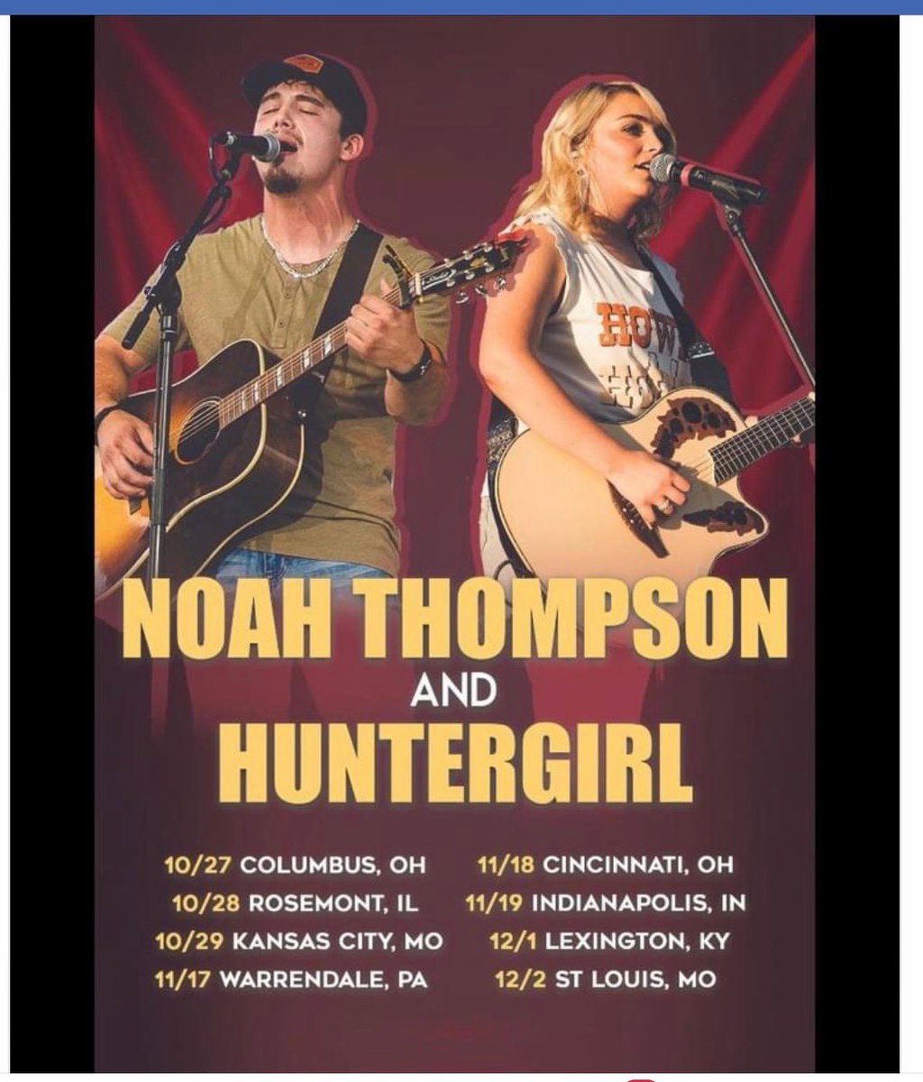 AvorpAllison's tweet photo. My favorite drummer is coming to the Pittsburgh area in November with @huntergirlmusic and @noahthompsonmu1. Can’t wait to see @justinvorpmusic with these two - let us know if you are going to the show at @jergels !! https://t.co/AcCqLFRD83
