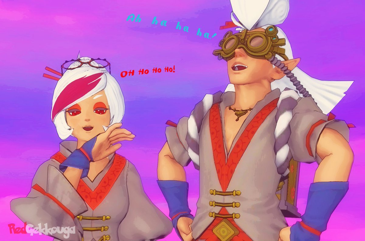 RedGekkouga's tweet photo. They're laughing at you.
I said I'd do it, so I did.
Purah and Robbie doing those overused anime laughs and poses. Made versions with and without text because I thought it'd be funnier.
Please don't repost, edit, etc!
#HyruleWarriorsAgeofCalamity #Purah #Robbie #PuRobbie #SFM https://t.co/JZWtzZFLkS