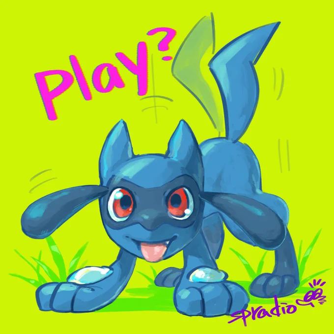 Can we play? #NationalDogDay #DogDay #Riolu 