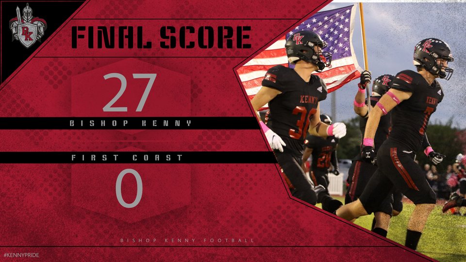 🚨🚨🚨 FINAL 🚨🚨🚨
Bishop Kenny-27
First Coast-0
We'll see you on the River next week!
#KennyPride #EEIO