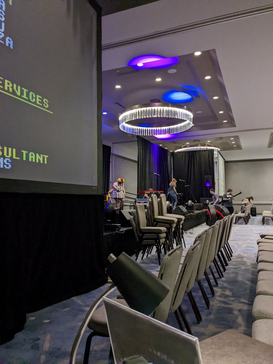 Our set time has changed unexpectedly! Things are running a little behind at 2D--you didn't miss us! @NurDRocks is up next with a short set, and we're after! See y'all around 10! #2Dcon #2Dcon2022