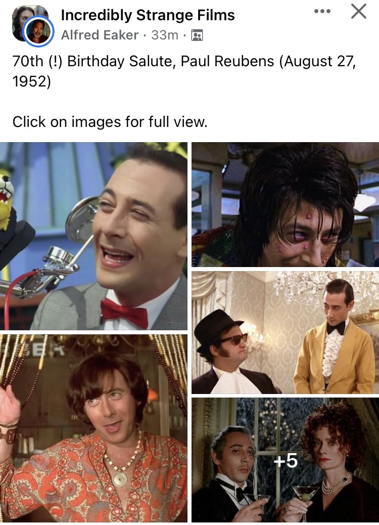 Happy bday to Paul Reubens, aka Pee Wee Herman! 