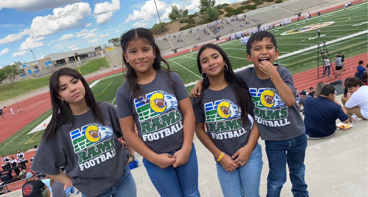 My future Rams came out to support #bigbrother #26 💙💚 #fridayfootball