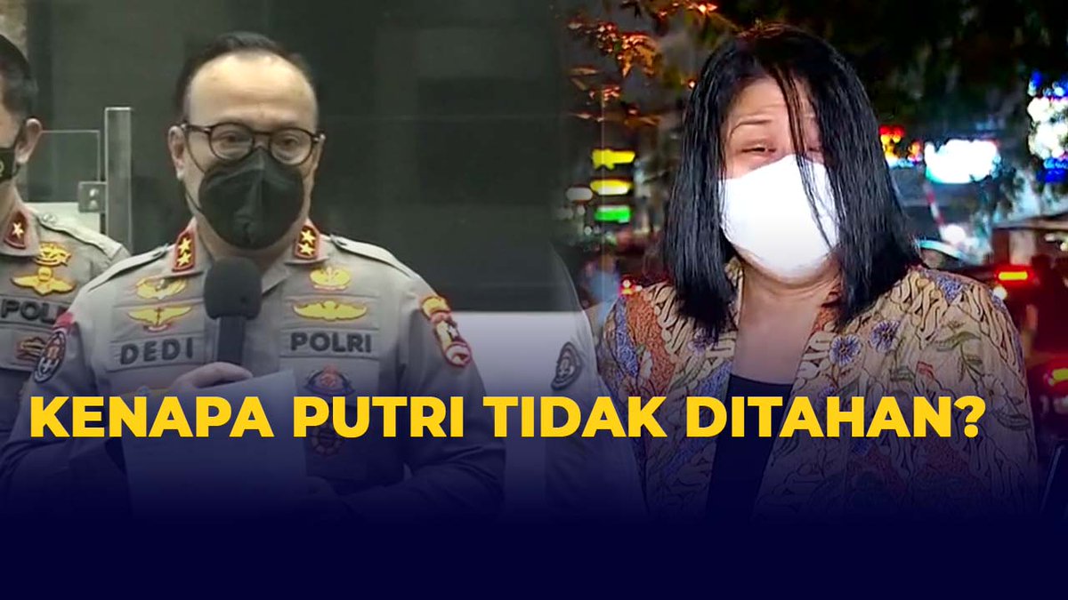 KompasTV's tweet photo. Putri Candrawathi Tidak Ditahan Usai Diperiksa Sebagai Tersangka, Ini Alasannya https://t.co/y9kUGKpguQ https://t.co/VZ6d6x5PwD