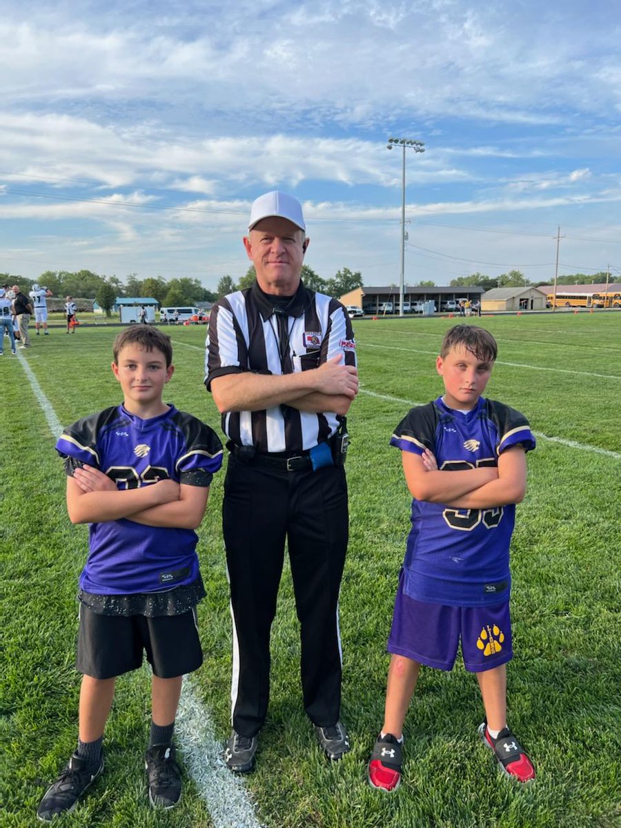 Tonight for the coin toss we had 2 special guests.  5th Grader Nick Boyle and 6th Grader Tennyson Leach were selected by the youth football organization to join the coin toss because they display leadership characteristics by putting the team first.