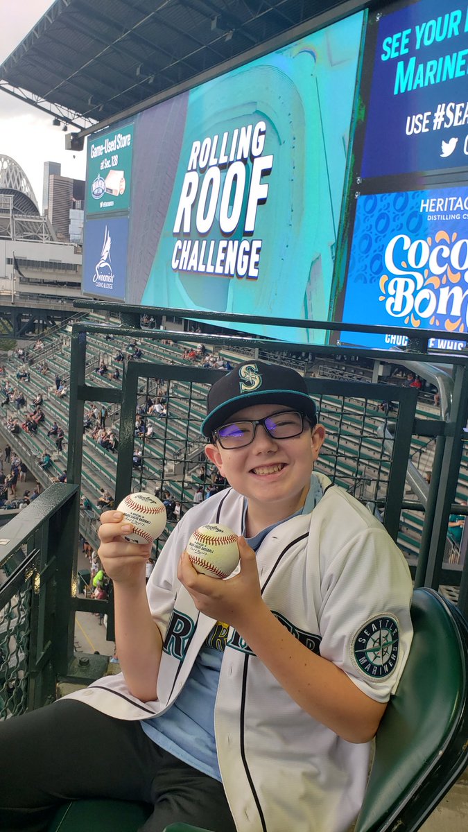 SeattleRallyKid's tweet photo. Happy to be back at my home away from home @TMobilePark! Gonna be an epic weekend celebrating Ichiro. So far had fun at BP and about to see @logangilbert22 pitch a great game and then some fireworks! Go @Mariners! #SeaUsRise #WHEREiROOT #Rallykid #IchiroWeekend https://t.co/htGgj61icl