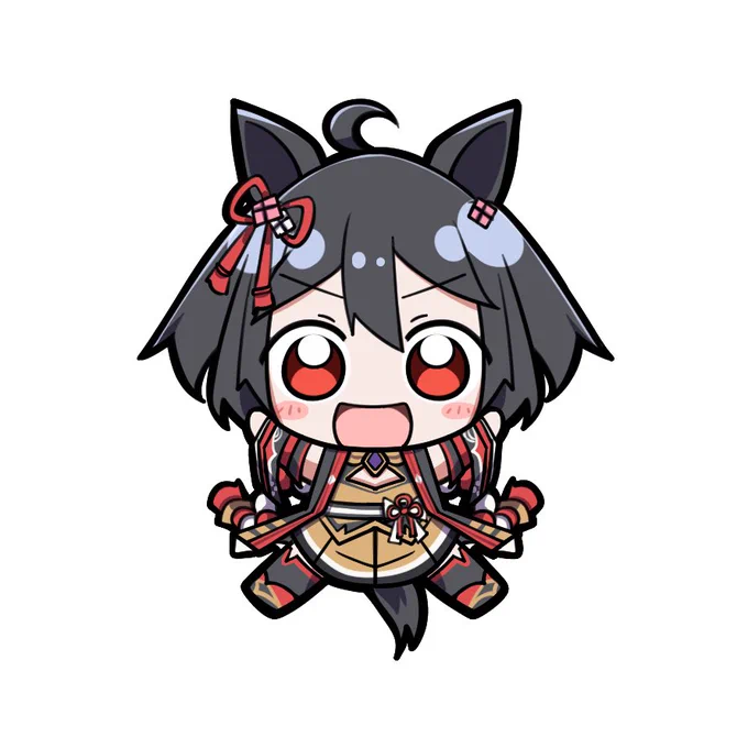 背景のちびキタ 