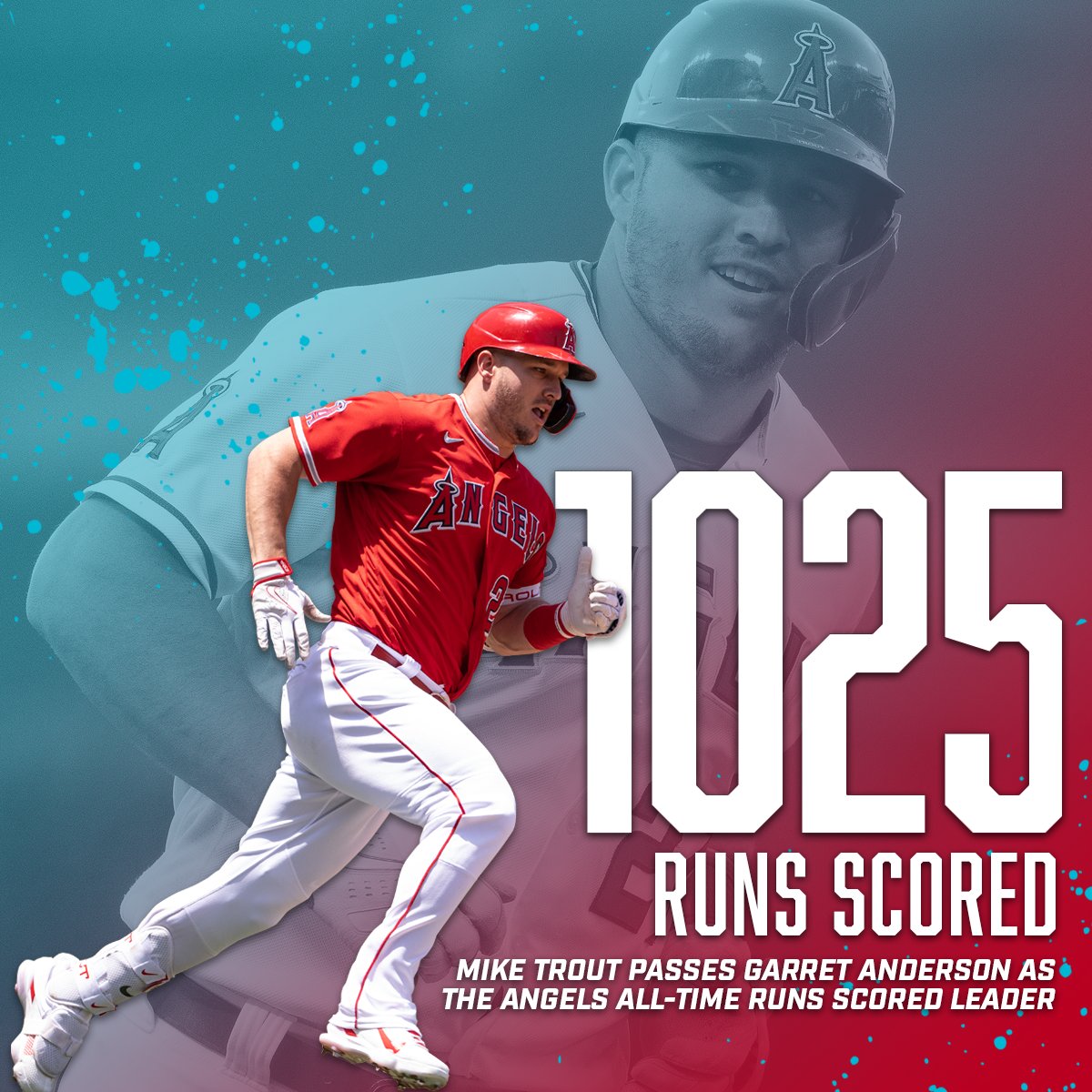 Los Angeles Angels on X: 🐐🐐🐐 With his home run, @MikeTrout