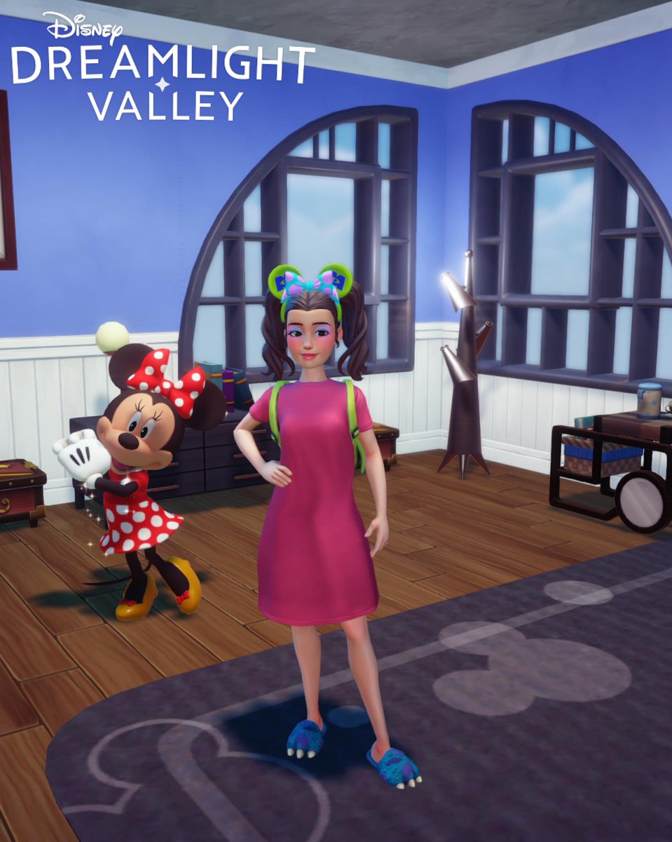 IAmSnailGod's tweet photo. @DisneyDLV I LOVE the Monster's Inc inspired outfit I made! A little bit of Boo, Mike, and Sulley! I can't wait to play this game!!! #DisneyDreamlightValley  #MyDreamlightStyle https://t.co/ZPYgf1fjvM