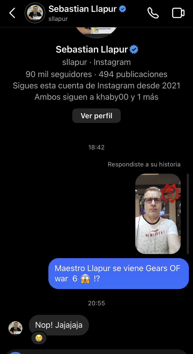oscarrusel's tweet photo. @EMK_KrAuSeR Para las personas que siguen a Sebastián llapur, por un momento pensé que se venía gears 6 🥺😢 https://t.co/1MScr5q3wY