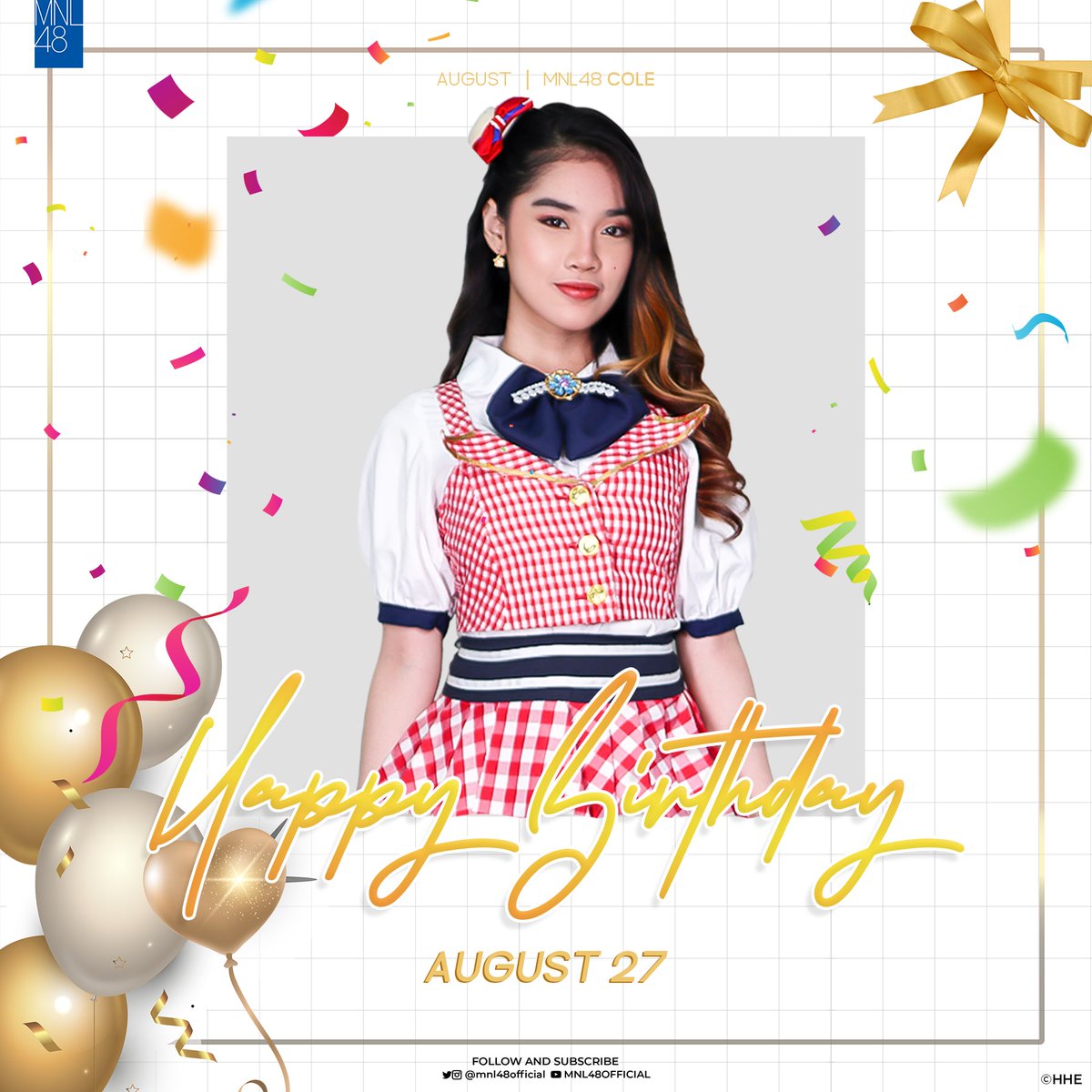 Happy Birthday to our Baby tower of MNL48! 
May God bless you richly and fulfill the desires of your heart on your birthday and always!🎉

Let's greet MNL48 Cole  a Happy Birthday here!