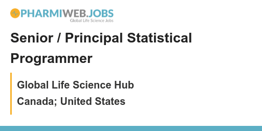 PharmaNewsUS's tweet photo. Senior / Principal Statistical Programmer
https://t.co/X3qCwW0o2C
- Canada; United States
- Competitive
- Global Life Science Hub
#USPharma #USLifeScience #USBiotech #USClinicalResearch #PharmiWebUS https://t.co/LAHvdR0gI2