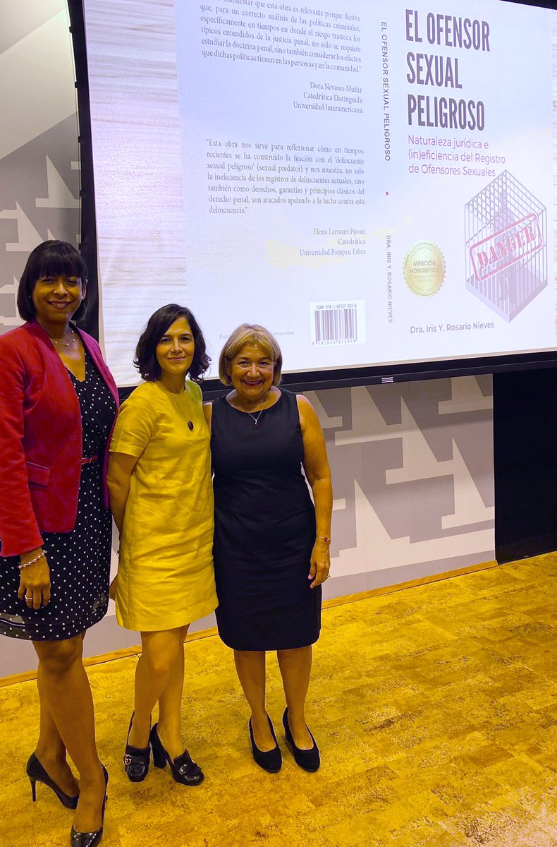 Derecho_UPR's tweet photo. Ante casa llena la Dra. Iris Yaritza Rosario Nieves presentó su libro El ofensor sexual peligroso: naturaleza jurídica e (in)eficiencia del registro de ofensores sexuales. ¡Gracias por acompañarnos y gracias a Microjuris por la transmisión! @Derecho_UPR @microjuris @InocenciaUPR https://t.co/bnSMIBZ6Lj