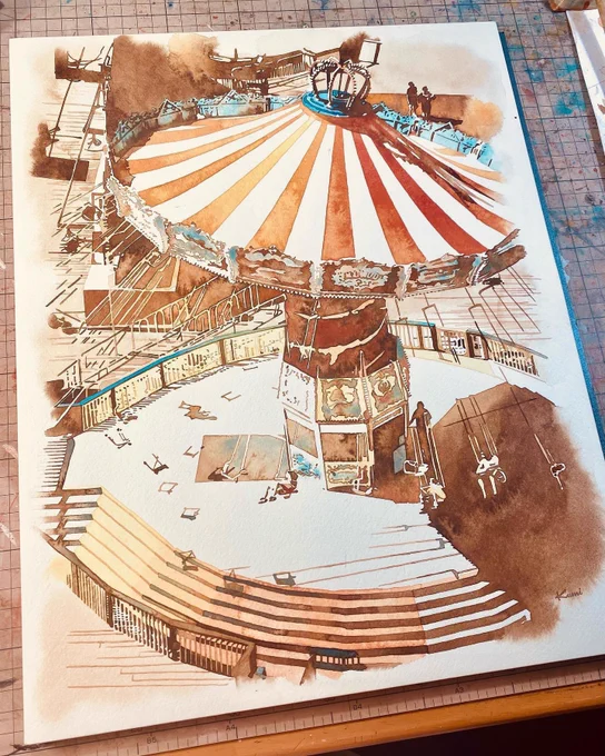 日本の水彩画家の五本指には入ると思うかとうくみさん()の作品が見れて作品集も買えてしまうなんて。これは個展に行かないと損ですね。日曜と月曜は定休日なので注意しましょう。 