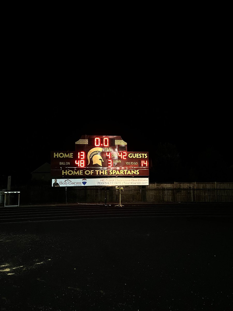 BWHSFootball's tweet photo. What a difference a year makes …. Gotta get better though !!! Short week before @ChampeKnightsFB on Thursday …Jv freshman up next …thanks @BroadRunFB for the great hospitality on a very warm night #flywithus https://t.co/td2O0dGIJM