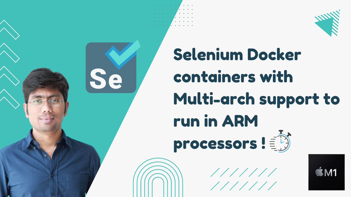 ExecuteAuto's tweet photo. Running Multi-Arch Selenium Docker grid to run in ARM processors (Apple M1 and RPi3)
#seleniumgrid #seleniumarm #executeautomation
https://t.co/8AEMnBG1A6 https://t.co/wnvRzSsHH2
