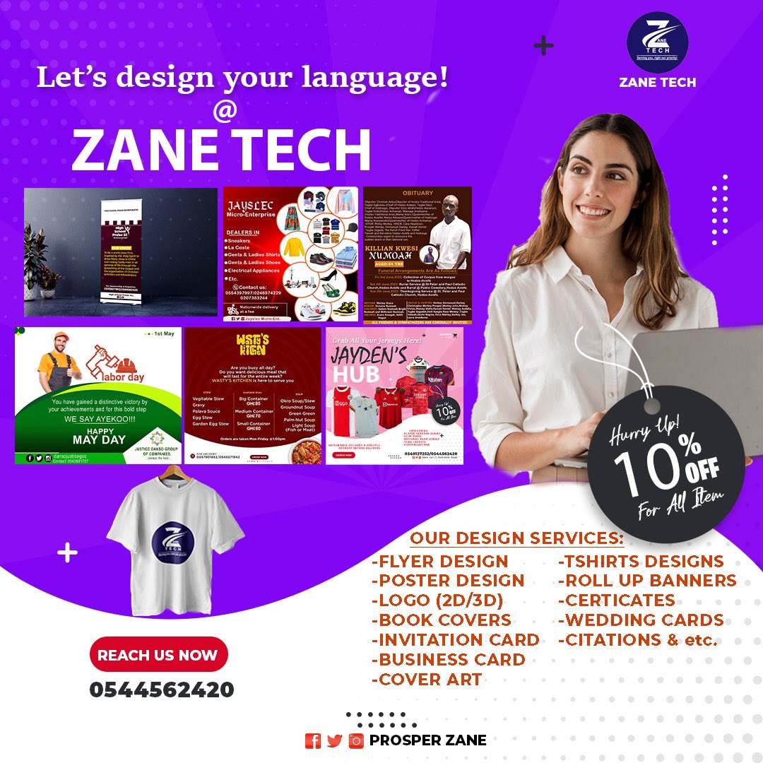 zane_tech's tweet photo. It’s another weekend full of vibes🎊 Grab all your designs from Zane Tech @ 0544562420. Get a 10% discount on all our prices 🎉 https://t.co/X1HGyMZkCW