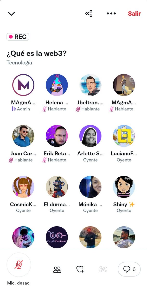 HelenaMeza's tweet photo. Así estuvo el 2do space de @magmaverse ¡Increíble¡ Junto a mis compañeros @arlettemsalase @Juancaurdaneta @MAgmAGaio @richards355 excelentes aportes de Web 3. ¡Gracias por haber estado! 🚀 🔥 Los esperamos el próximo viernes 8pm https://t.co/KsTUYYY4Wi